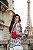 Blazer de Tweed Flora Branco com Preto - Imagem 8