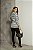 Blazer de Tweed Flora Branco com Preto - Imagem 7