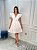 Vestido Glória Curto de Laise Bicolor Branco - Imagem 4