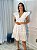 Vestido Glória Curto de Laise Bicolor Branco - Imagem 5
