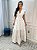 Vestido Glória Longo de Laise Bicolor Branco - Imagem 5