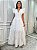 Vestido Glória Longo de Laise Bicolor Branco - Imagem 1