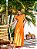 Vestido Glória Longo de Laise Bicolor Laranja - Imagem 1
