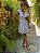 Vestido Glória Curto de Laise Bicolor Branco com preto - Imagem 1
