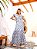 Vestido Glória Longo de Laise Bicolor Branco com preto - Imagem 1