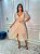 Vestido Vitória  Manga 3/4 de Poá Nude - Imagem 7