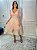 Vestido Vitória  Manga 3/4 de Poá Nude - Imagem 1