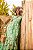 Vestido Glória Longo de Renda Bicolor Verde com Bege - Imagem 2