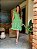 Vestido Glória Curto de Renda Bicolor Verde com Bege - Imagem 4