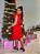 Vestido Glória  Curto de Renda Vermelho - Imagem 7