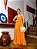 Vestido Camila de Laise Bicolor Laranja - Imagem 5