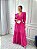 Vestido Glória Longo de Linho Manga Bufante Pink - Imagem 3