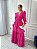 Vestido Glória Longo de Linho Manga Bufante Pink - Imagem 1