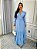 Vestido Glória Longo de Linho Manga Bufante Azul Céu - Imagem 6