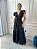 Vestido Glória Longo de Linho Preto - Imagem 3