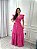 Vestido Glória Longo de Linho Pink - Imagem 1
