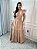 Vestido Glória Longo de Linho Cappuccino - Imagem 1