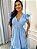 Vestido Glória Longo de Linho Azul Céu - Imagem 7
