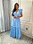 Vestido Glória Longo de Linho Azul Céu - Imagem 1