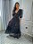 Vestido Madalena de Linho com Renda Preto - Imagem 1