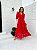 Vestido Madalena de Linho com Renda Vermelho - Imagem 4