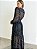 Vestido Glória Longo de Renda Manga bufante Preto - Imagem 5