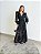 Vestido Glória Longo de Renda Manga bufante Preto - Imagem 2