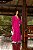 Vestido Glória Longo de Renda Manga bufante Pink - Imagem 1