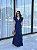 Vestido Glória Longo de Renda  Azul Marinho - Imagem 3