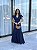 Vestido Glória Longo de Renda  Azul Marinho - Imagem 5