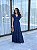 Vestido Glória Longo de Renda  Azul Marinho - Imagem 4