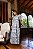 Vestido Madalena de Linho Bicolor Branco com Azul Marinho - Imagem 5