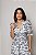 Vestido Madalena de Linho Bicolor Branco com Azul Marinho - Imagem 2