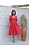 Vestido Vitória  Manga 3/4 Coral - Imagem 1