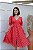 Vestido Vitória  Manga 3/4 Coral - Imagem 3