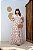 Vestido Glória Longo de Renda Bicolor Nude Rosé com Branco - Imagem 2