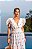 Vestido Agatha Bordado Branco com azul - Imagem 2