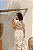 Vestido Glória Longo de Renda Bicolor Bege com Branco - Imagem 6