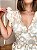 Vestido Glória Longo de Renda Bicolor Bege com Branco - Imagem 4