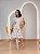Vestido Glória Curto de Renda Bicolor Nude Rosé com branco - Imagem 4