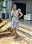 Vestido Glória Curto de Linho Bicolor Branco com Azul - Imagem 5