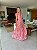 Vestido Glória Longo de Algodão Bordado Rosa Bloom - Imagem 4