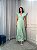 Vestido Glória Longo de Algodão Bordado Verde Oliva - Imagem 3