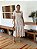 Vestido Midi Graça de Renda Nude com Branco - Imagem 1