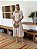 Vestido Midi Graça de Renda Nude com Branco - Imagem 3