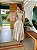 Conjunto de Linho Bordado Charlotte Branco com Bege - Imagem 5
