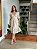 Vestido Vitória  Manga 3/4 Algodão Bordado Bicolor Branco com Bege - Imagem 1