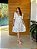 Vestido Vitória  Manga 3/4 Algodão Bordado em Cordonê Branco - Imagem 2