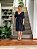 Vestido Vitória  Manga 3/4 Algodão Bordado em Cordonê Preto - Imagem 2