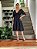 Vestido Vitória  Manga 3/4 Algodão Bordado em Cordonê Preto - Imagem 1